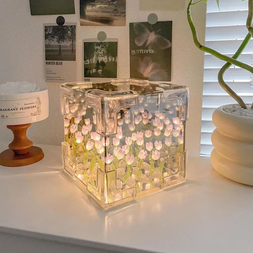 DIY INFINITE TULIP FLOWERS LAMP (HOME DECOR)