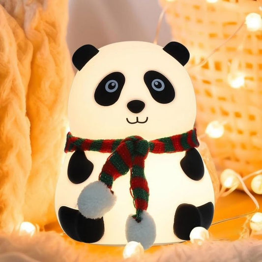 Panda Silicone Night 7-Color Changing Light Rechargeable Touch LightHome Decor Lights Multicolor